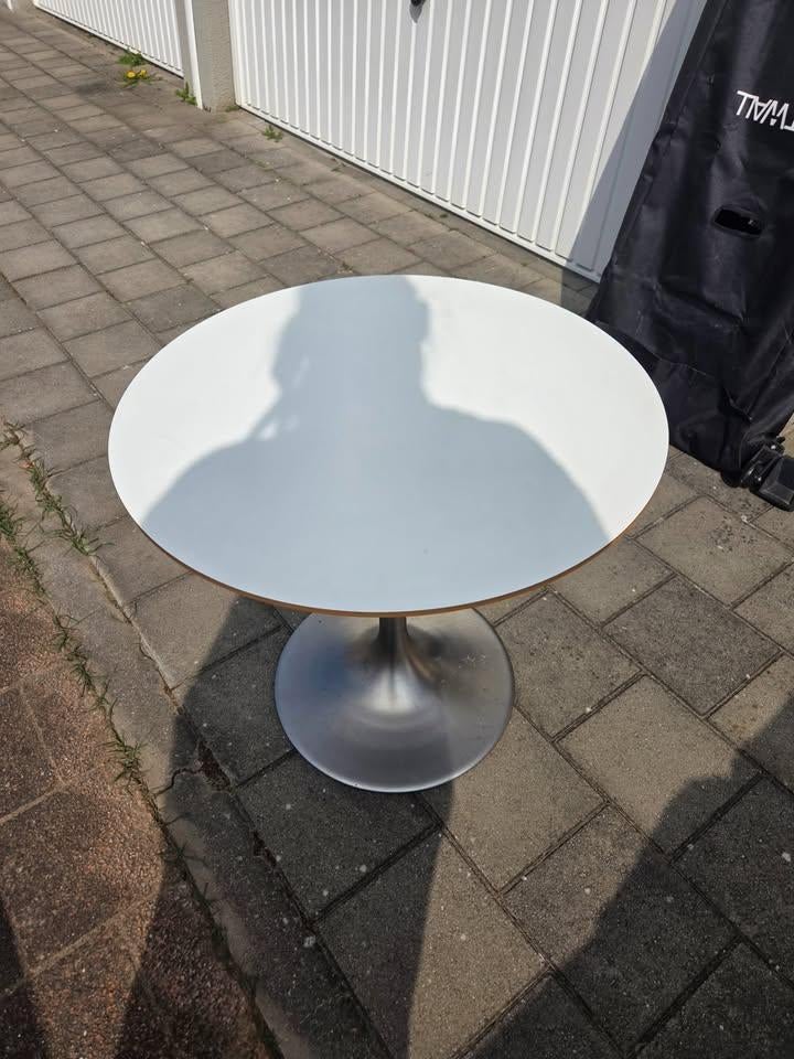 Witte tafeltjes Tulip, Gebruikt, Rond, 55 tot 75 cm, Hout