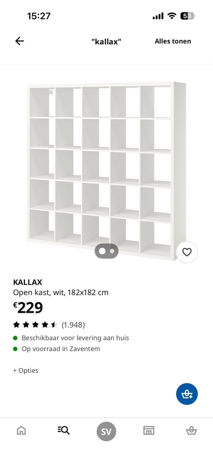 Ikea Kallax kast, Huis en Inrichting, Kasten | Boekenkasten, Ophalen, Zo goed als nieuw