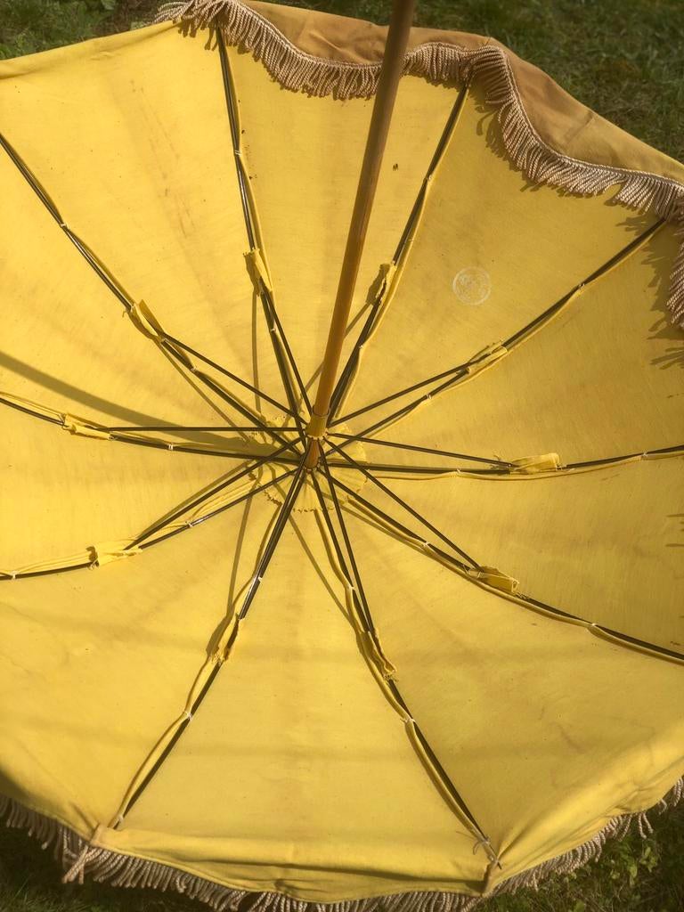 Retro parasol, Tuin en Terras, Parasols, Ophalen, Gebruikt, 1 tot 2 meter, Strandparasol