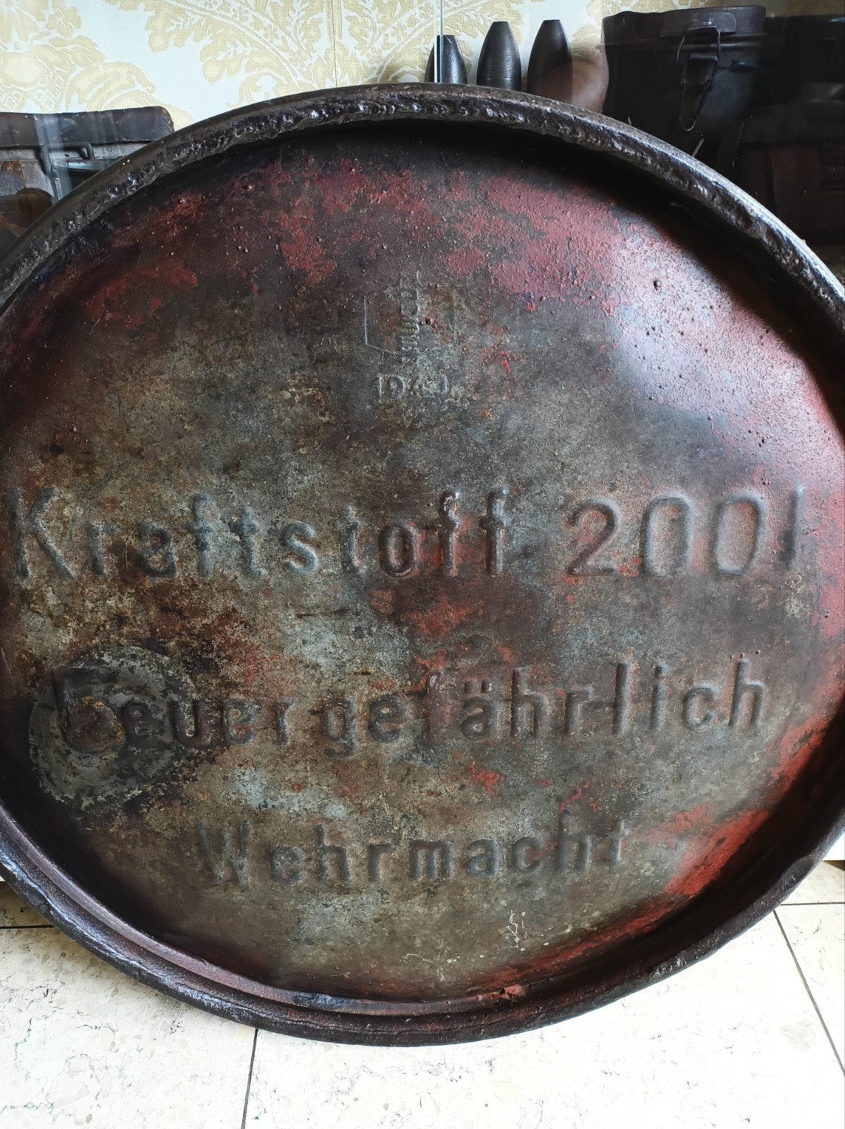 Deksel brandstofvat Duits WO2 (Wehrmacht), Ophalen