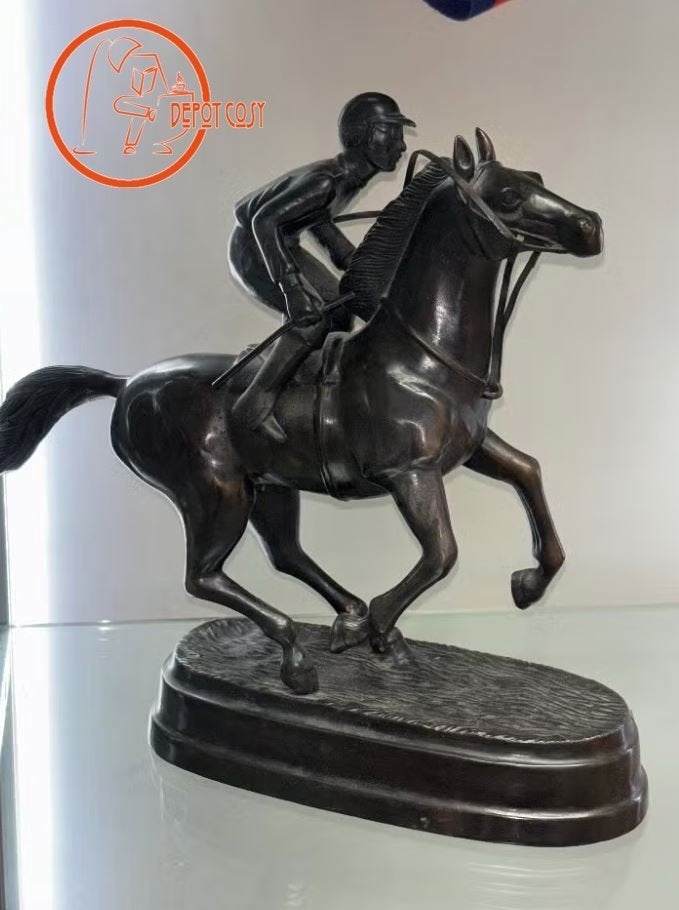 Bronze Jockey patone foncée, Enlèvement, Comme neuf, Autres types