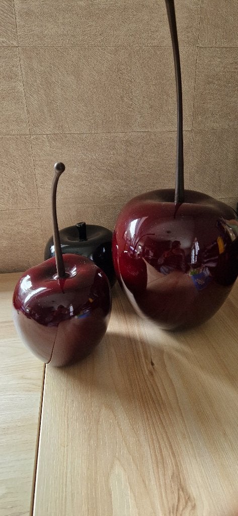Decoratieve kersen - appel, Maison & Meubles, Accessoires pour la Maison | Autre, Neuf, Enlèvement, Multicolore, Pierre/céramique