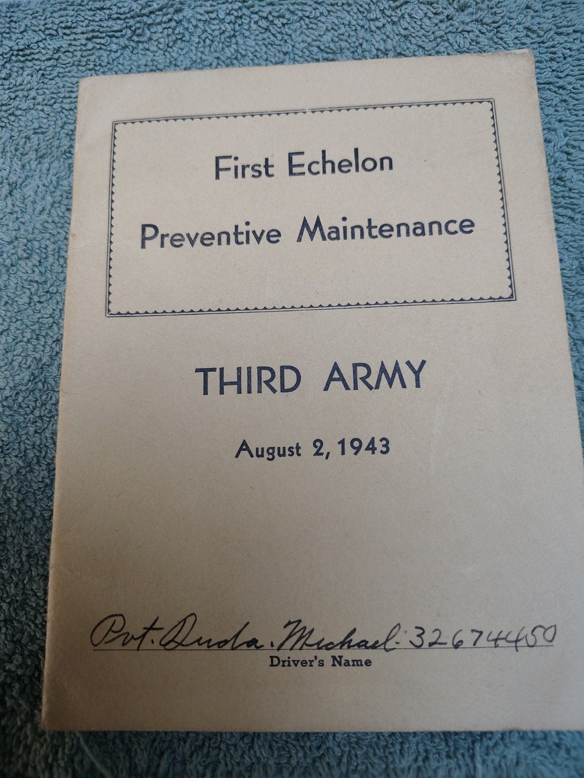Document 3th Army ww2, Enlèvement ou Envoi