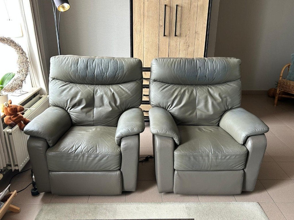 Comfortabele lederen relaxzetels te koop, Enlèvement