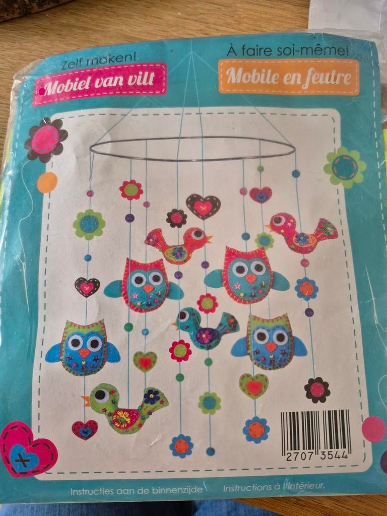 DIY Vilten mobiel, zelf nog in elkaar te steken., Hobby en Vrije tijd, Vilt, Ophalen, Nieuw, Versiering