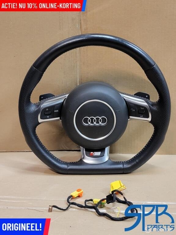 S3 A3 8P S-line TT 8J STUUR F1 MF AFGEVLAKT STUURWIEL AIRBAG, Enlèvement ou Envoi, Audi, Utilisé, AUDI