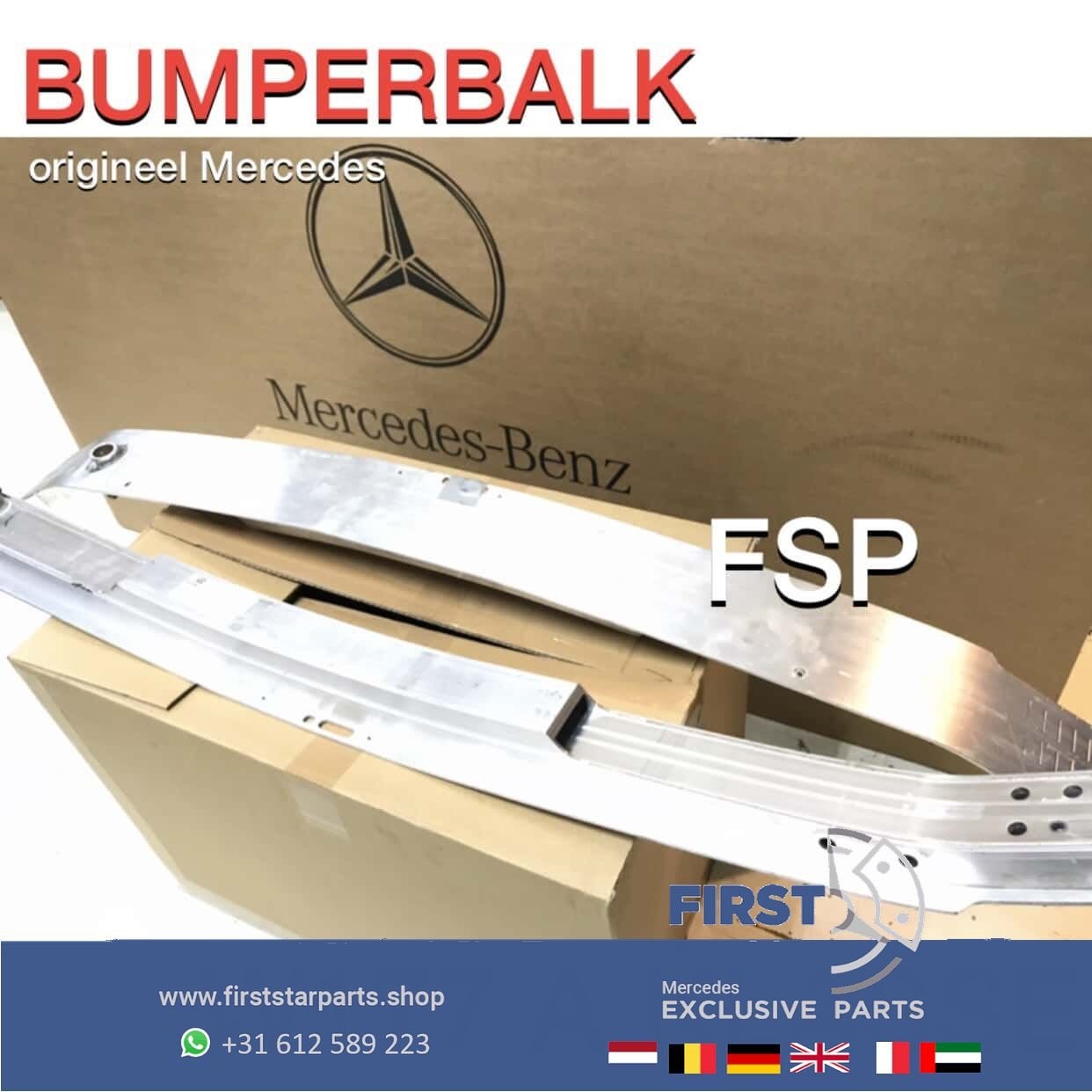 W177 A Klasse VOORBUMPER BALK ORIGINEEL Mercedes Aluminium B, Utilisé, -, Avant, -