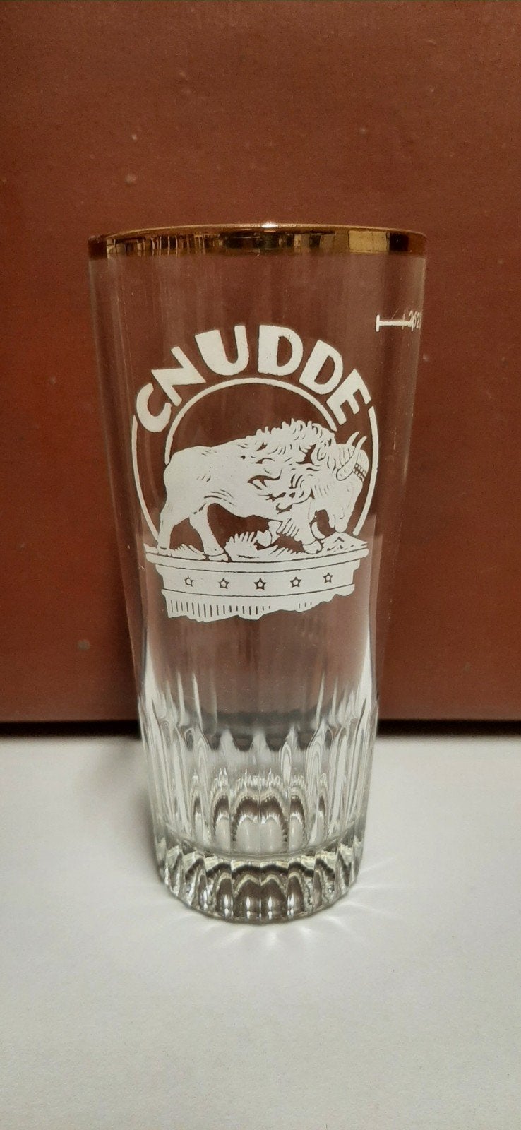 Verre à bière Cnudde Eine Oudenaarde avec bord doré, Collections, Enlèvement