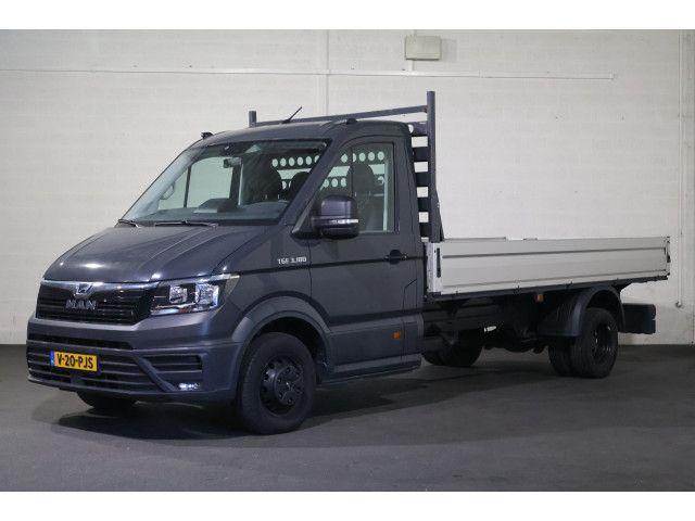 MAN TGE 5.180 Dubbel Lucht Open Laadbak, Auto's, Bestelwagens en Lichte vracht, Automaat, Diesel, Zilver of Grijs, Te koop