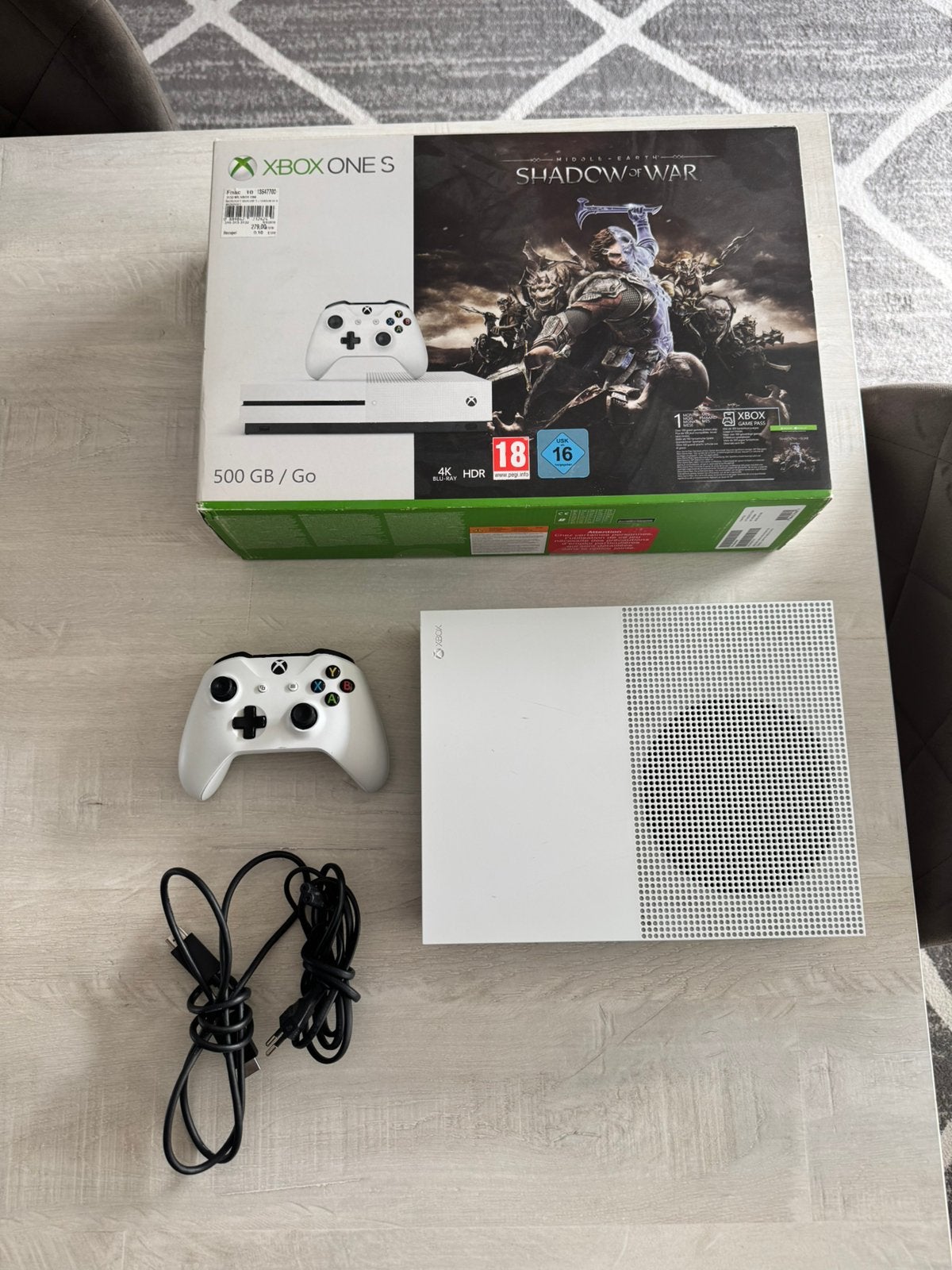 Xbox One S Shadow of War Bundle 500GB, Ophalen of Verzenden, 500 GB, Xbox One