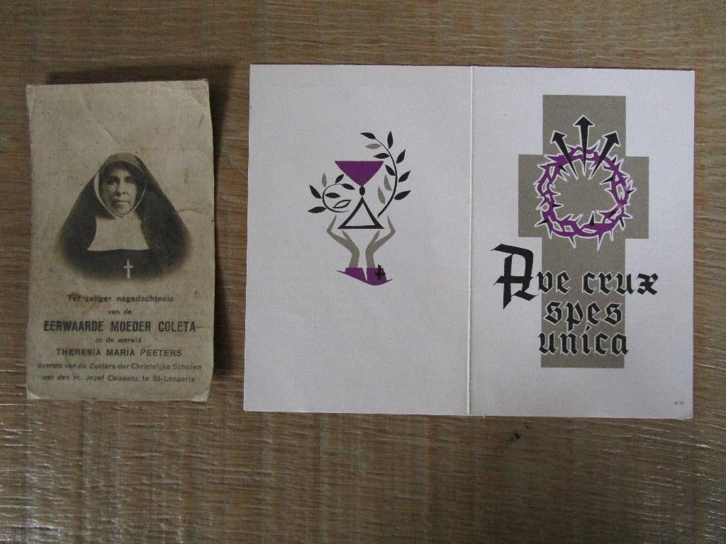 doodsprentjes Zusters, Ophalen of Verzenden, Rouwkaart