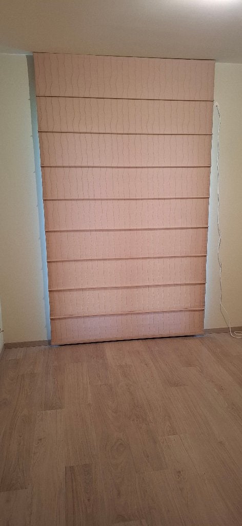 Vouwgordijn Beige gevoerd, Ophalen, Zo goed als nieuw, Beige