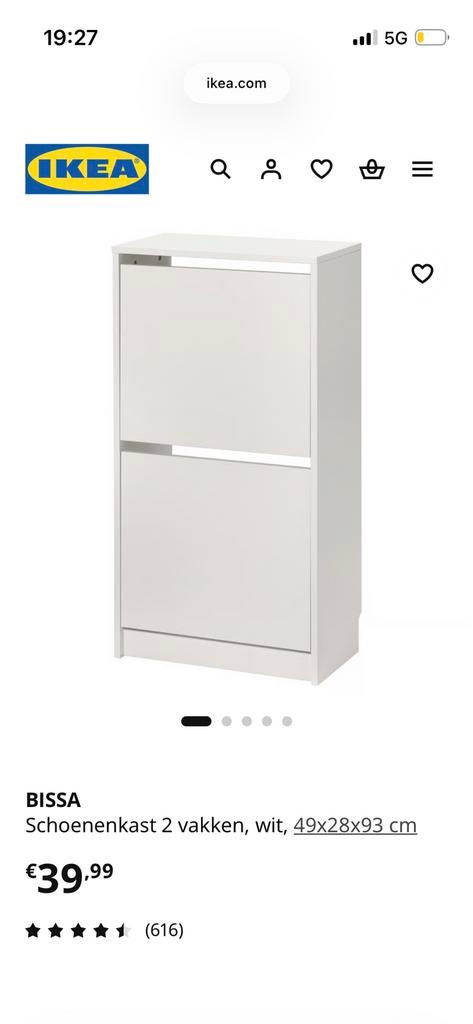 3 ikea schoenenkast voor 50 Euro., Enlèvement, Utilisé
