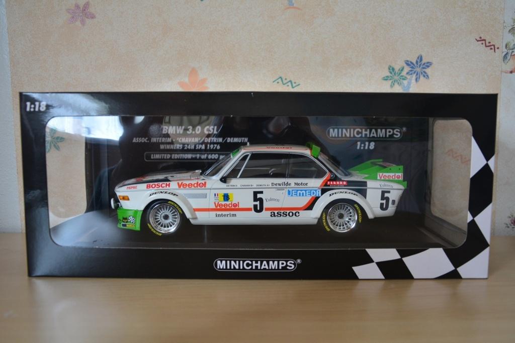 BMW 3.0 CSL 24h de SPA 1976 MINICHAMPS 1/18, Enlèvement ou Envoi, Neuf, Voiture, MiniChamps