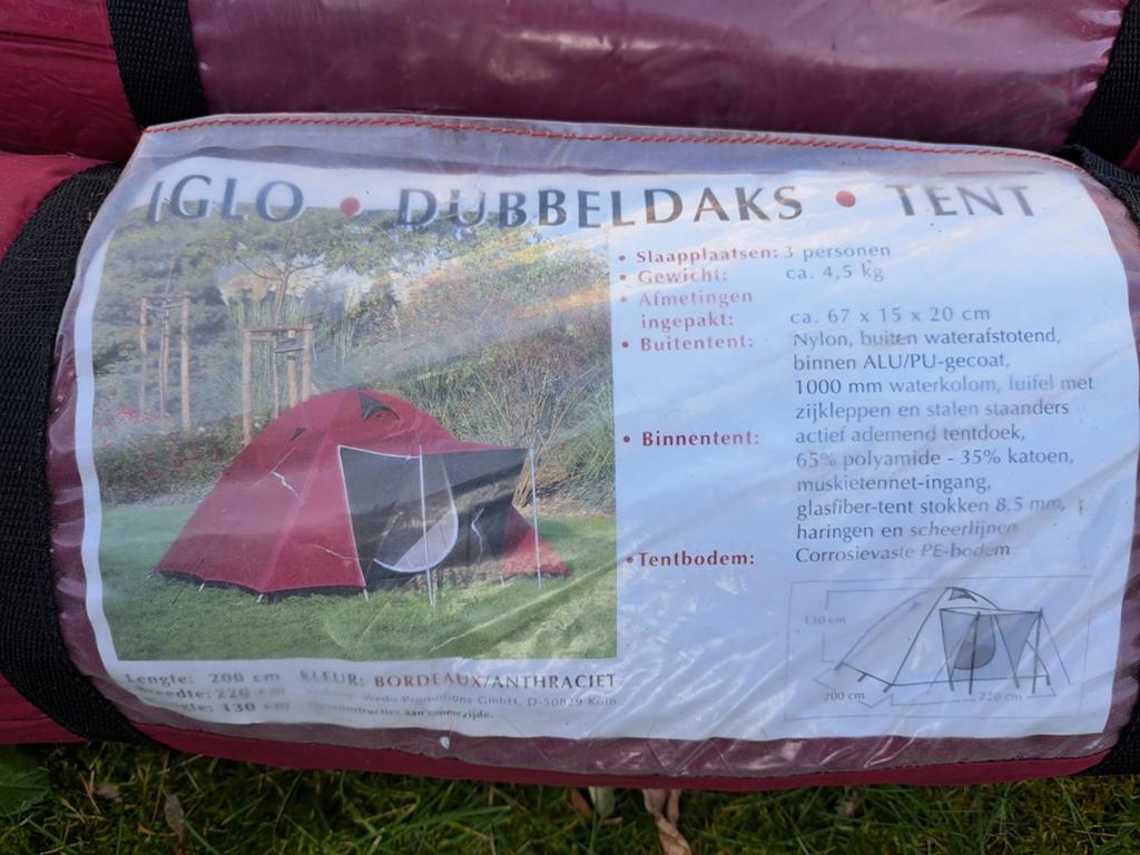 2 Iglo-tentjes, Caravans en Kamperen, Tenten, Ophalen