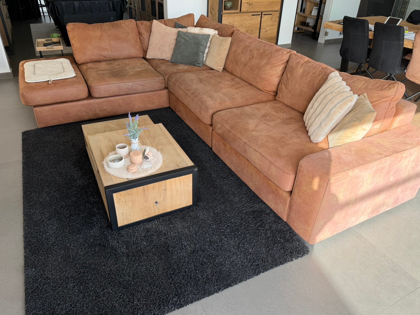Fauteuil en coin H&H 345x245x110 H110, Enlèvement, Utilisé