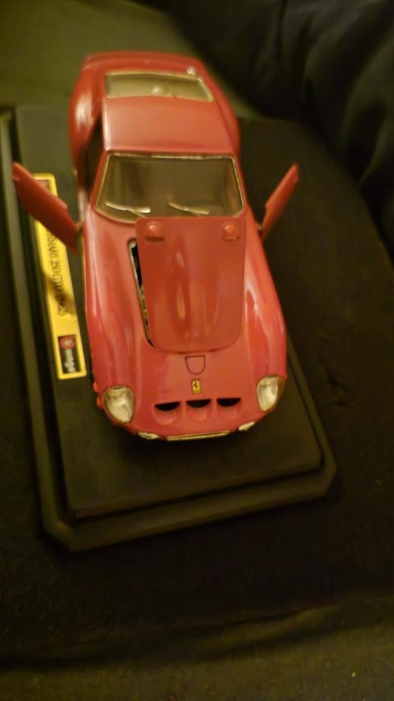 Miniaturen + originele basis/ Ferrari 250 GTO 1962 Bburago, Verzenden, Zo goed als nieuw, Auto