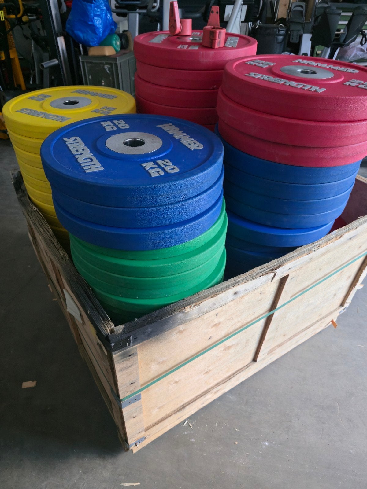 hammer strength bumper plates, Sports & Fitness, Enlèvement, Utilisé