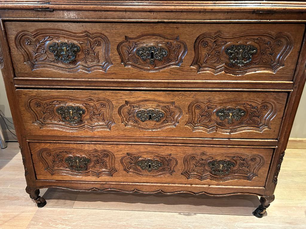 Antieke Franse secretaire – massief eiken – ca. 1900, Ophalen