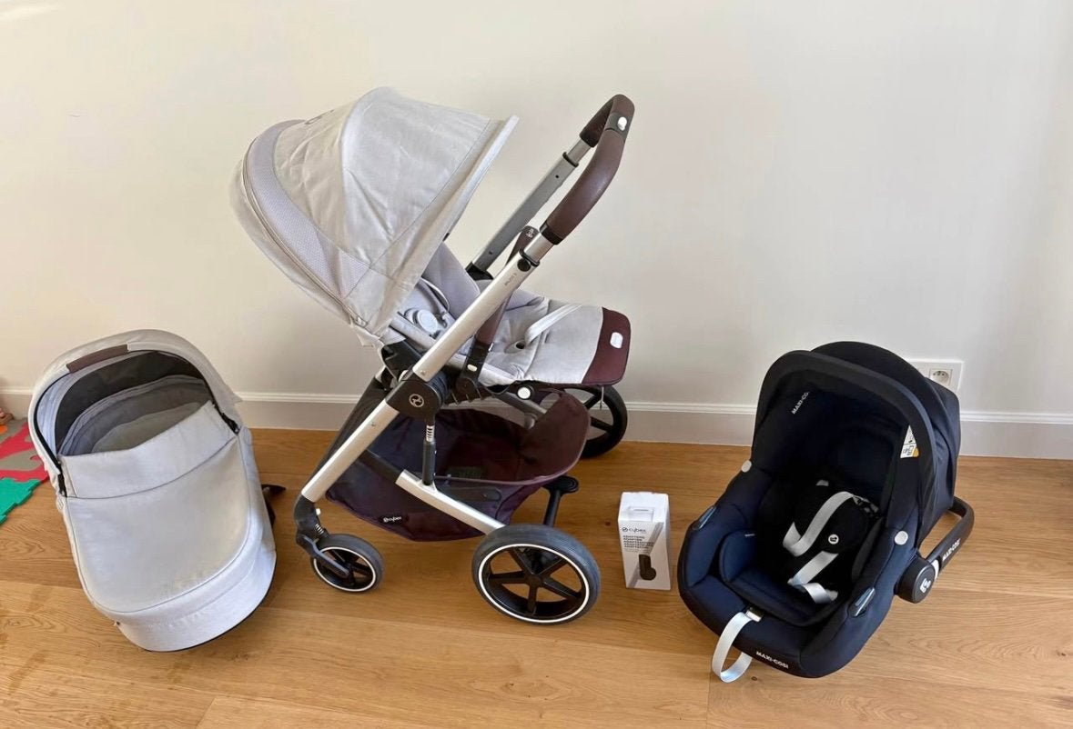 CYBEX Balios S Lux + nacelle + Maxi-Cosi CabrioFix i-Size, Enlèvement, Comme neuf, Poussette, Maxi-Cosi