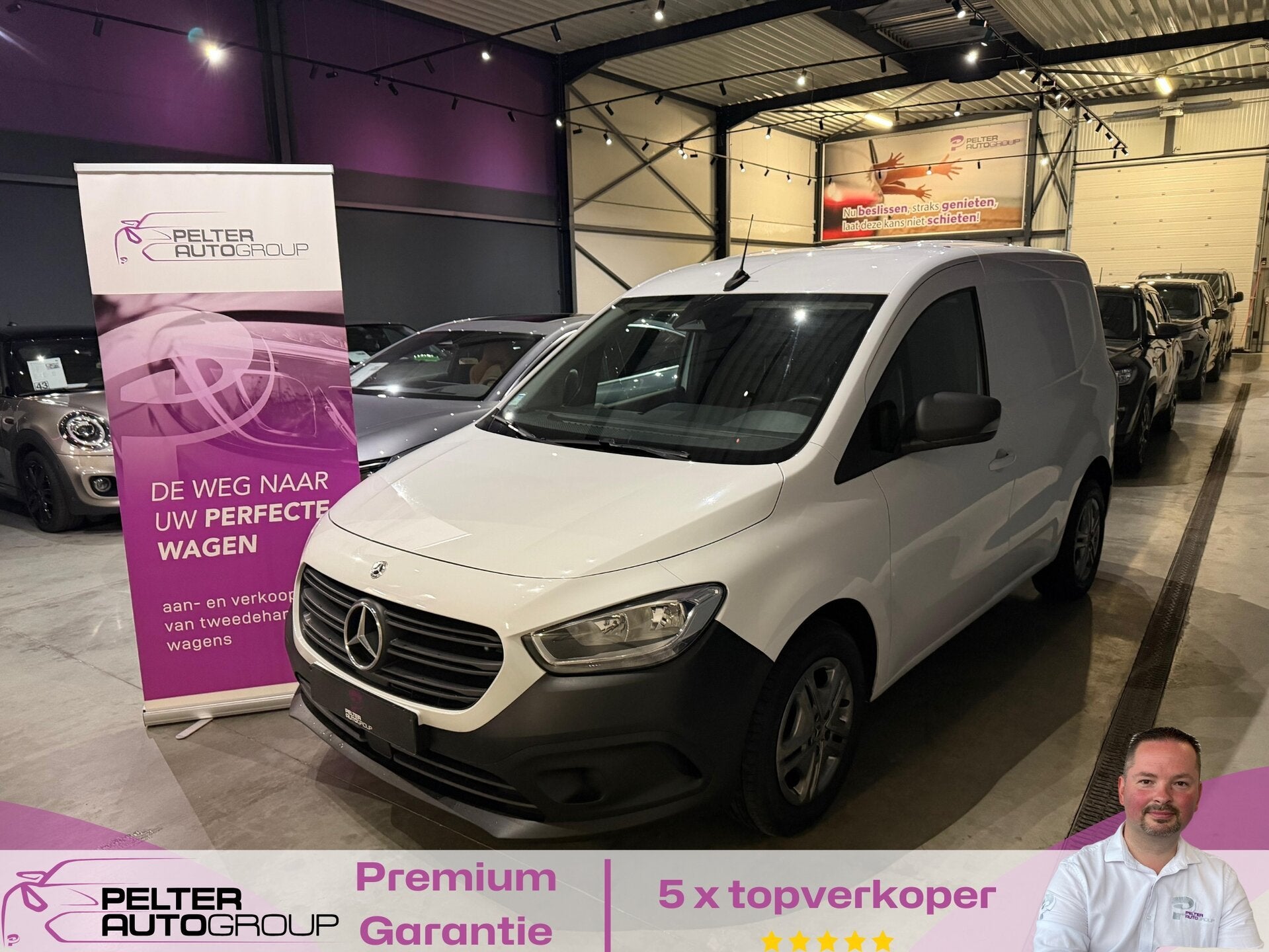Mercedes-Benz Citan 110 CDi Lichte Vr. PDC Airco Bluetooth, Auto's, Bestelwagens en Lichte vracht, 95 pk, Wit, Mercedes-Benz, Bedrijf