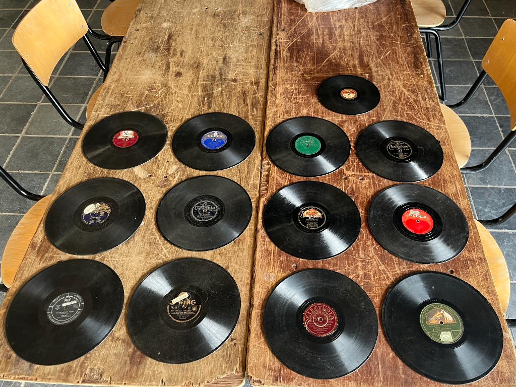 bakeliet grammofoonplaten vintage set lp retro decoratie, Enlèvement ou Envoi, Audio et Vidéo