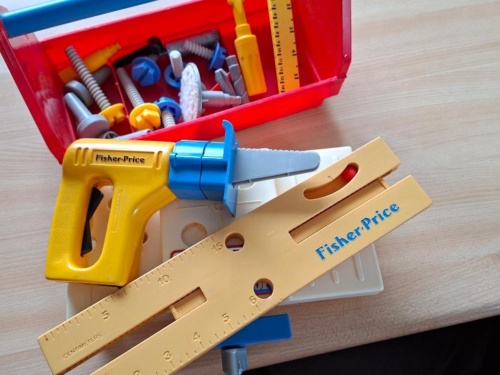 Vintage gereedschapskist Fisher Price, Kinderen en Baby's, Speelgoed | Fisher-Price, Ophalen of Verzenden, Zo goed als nieuw, Speelset