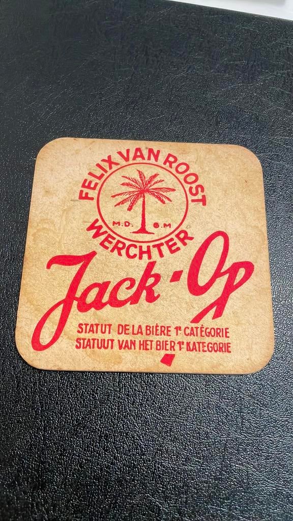 Oud bierviltje jack-op werchter, Verzamelen, Ophalen of Verzenden, Zo goed als nieuw
