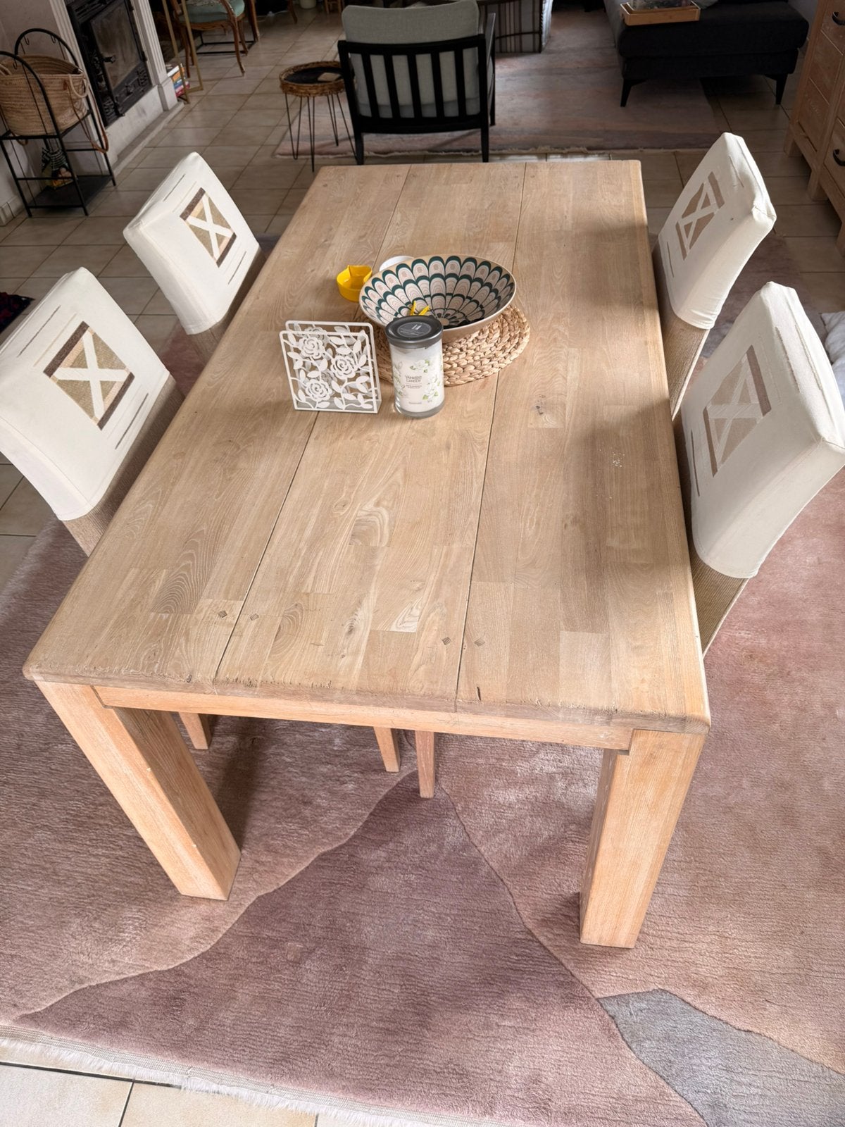 Hout Eettafel met stoelen, Enlèvement