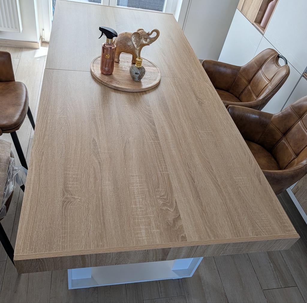Table en bois extensible de 2m avec 2 allonges de 50cm
