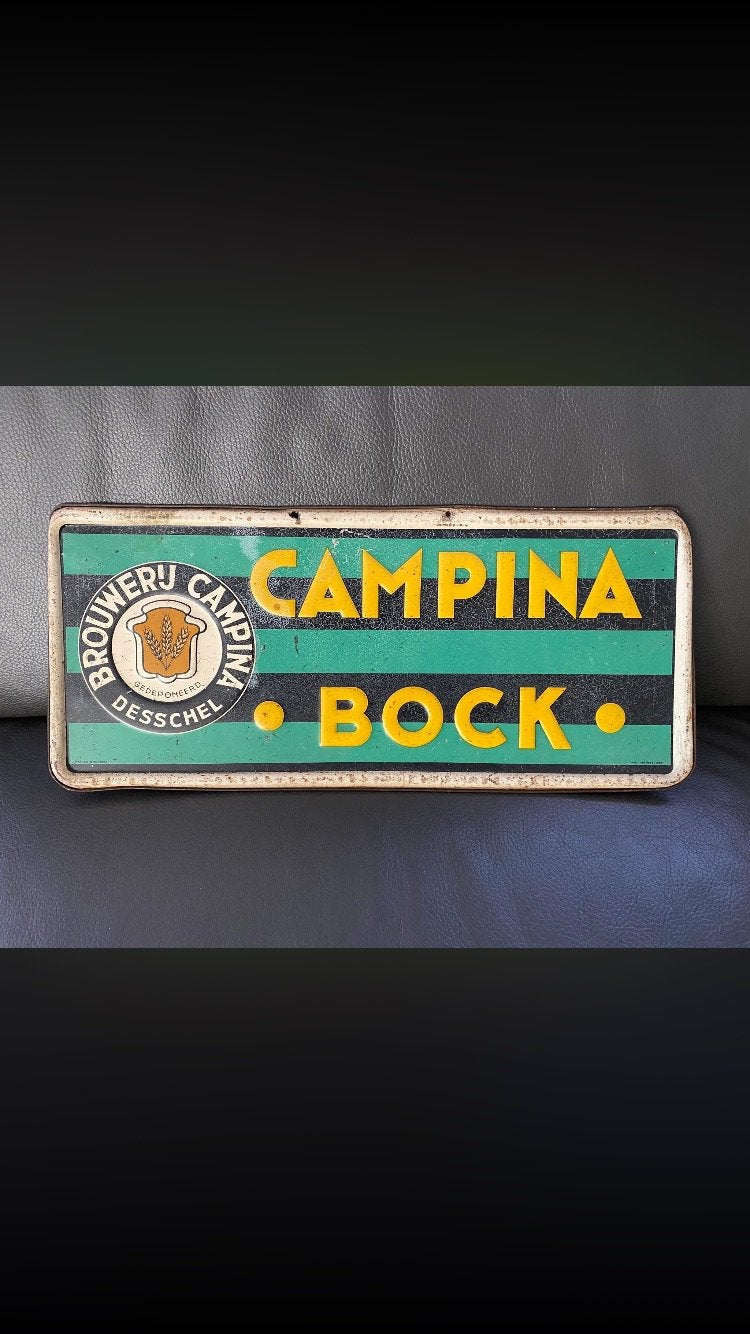 Campina Bock Dessel, Ophalen of Verzenden, Zo goed als nieuw, Reclamebord