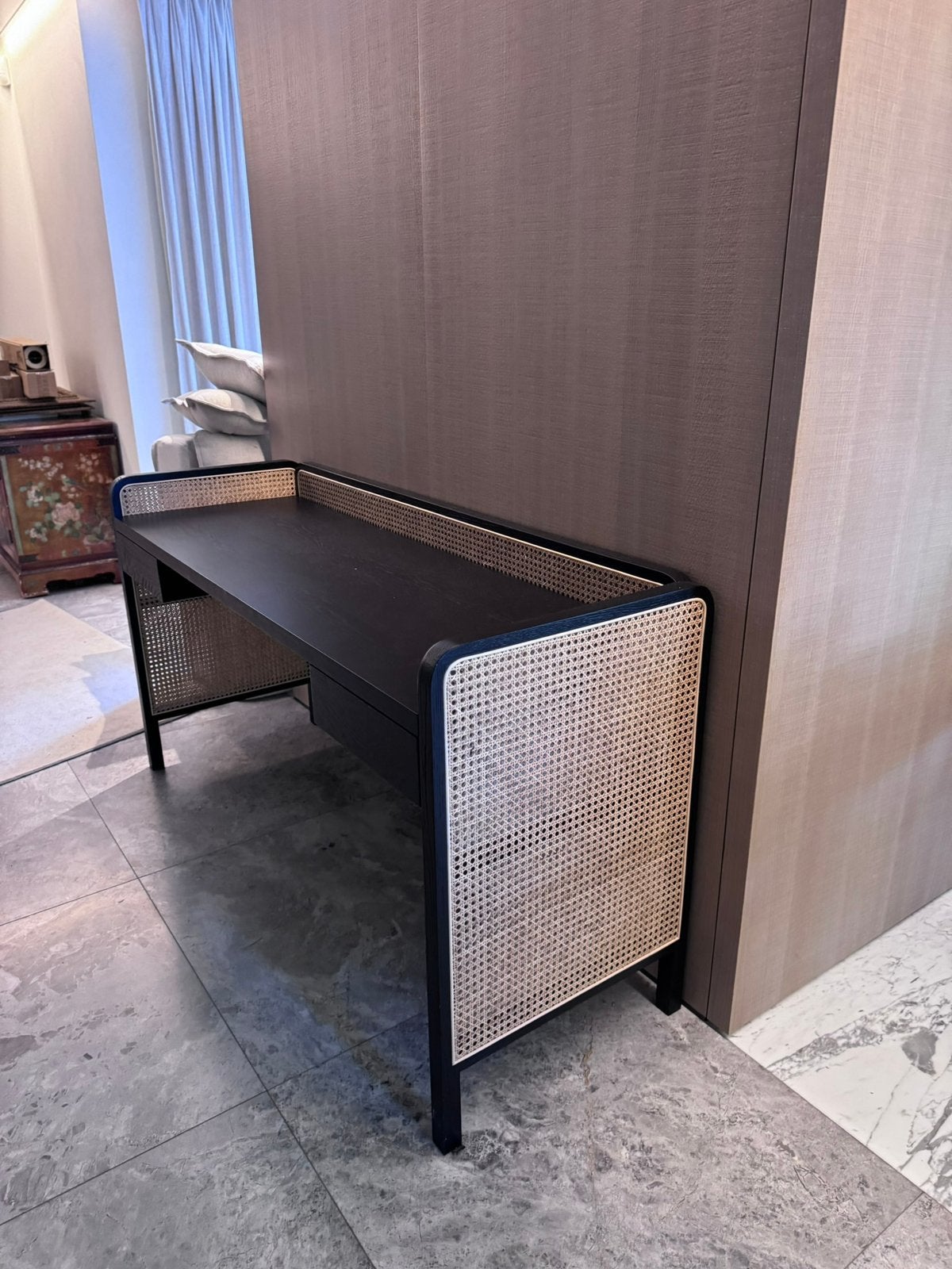 Bureau avec cannage, Maison & Meubles, Comme neuf, Bois, Moderne, Enlèvement