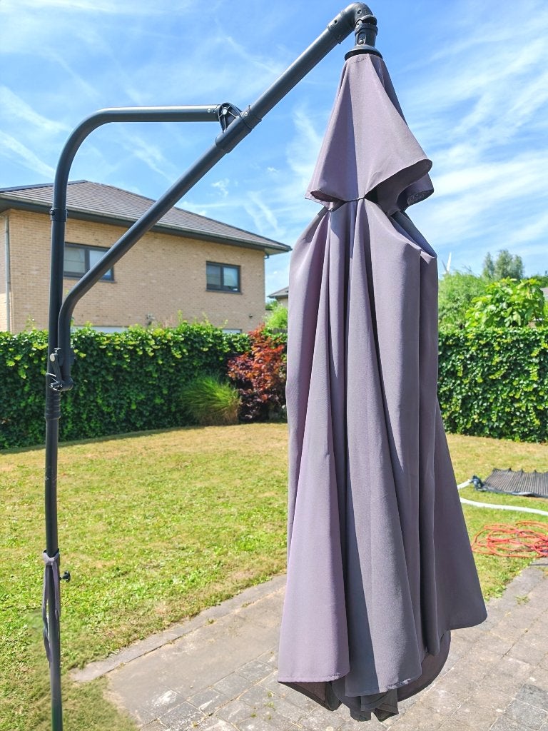 Parasol Ø 300cm Met Voetpedaal , Ophalen, Zo goed als nieuw