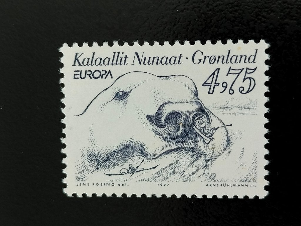 Groenland 1997 - Europe CEPT - légendes, ours polaire **, Envoi, Danemark, Non oblitéré