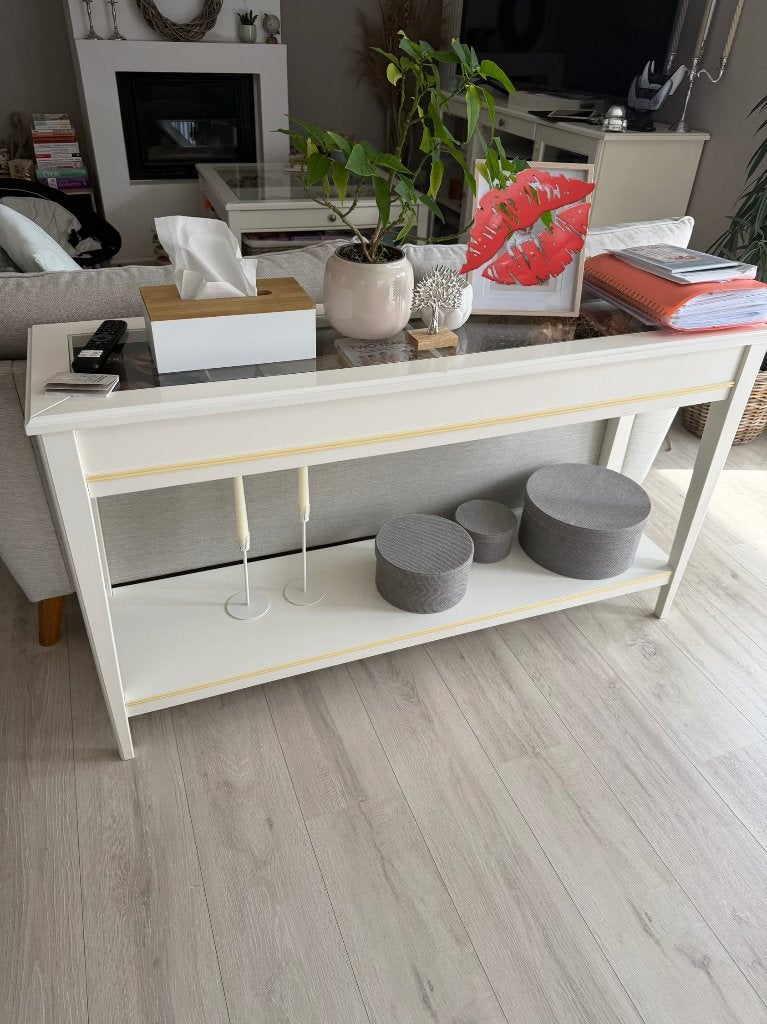 IKEA LIATORP bijzettafel / sidetable – wit – €75, Ophalen, Gebruikt