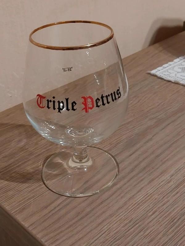 Triple Petrus bierglas, Verzamelen, Ophalen of Verzenden, Zo goed als nieuw, Bierglas