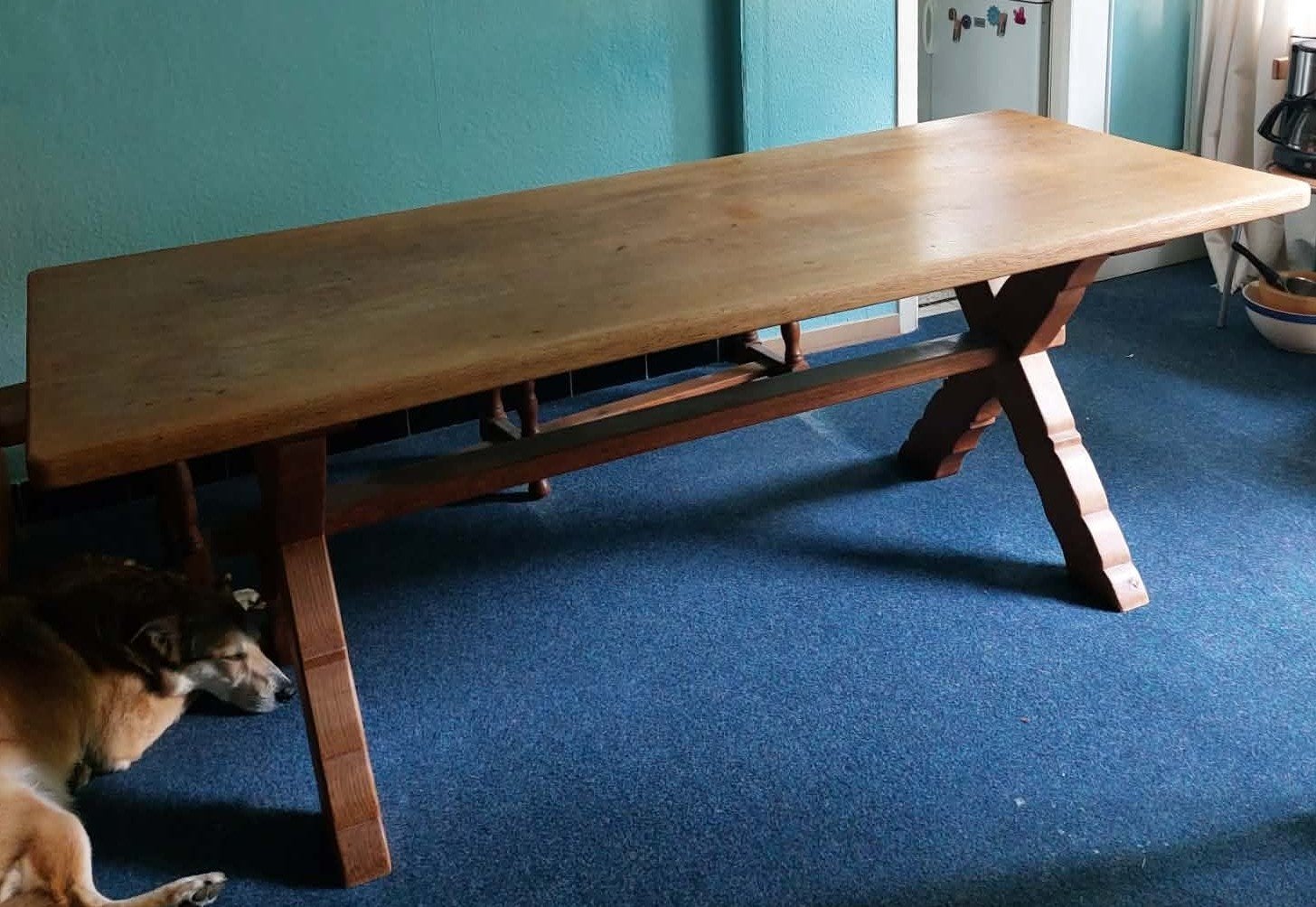 Table en chêne massif, Maison & Meubles, Tables | Tables à manger, Chêne, Enlèvement