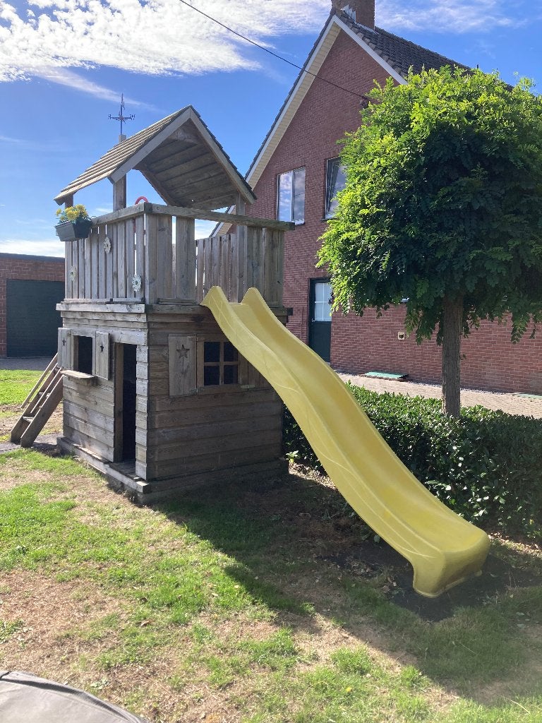 Speelhuisje met glijbaan, Kinderen en Baby's, Ophalen, Gebruikt, Hout