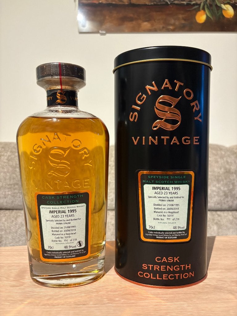 Imperial 1995  23 Years Old Signatory Vintage, Overige gebieden, Overige typen, Nieuw, Ophalen of Verzenden