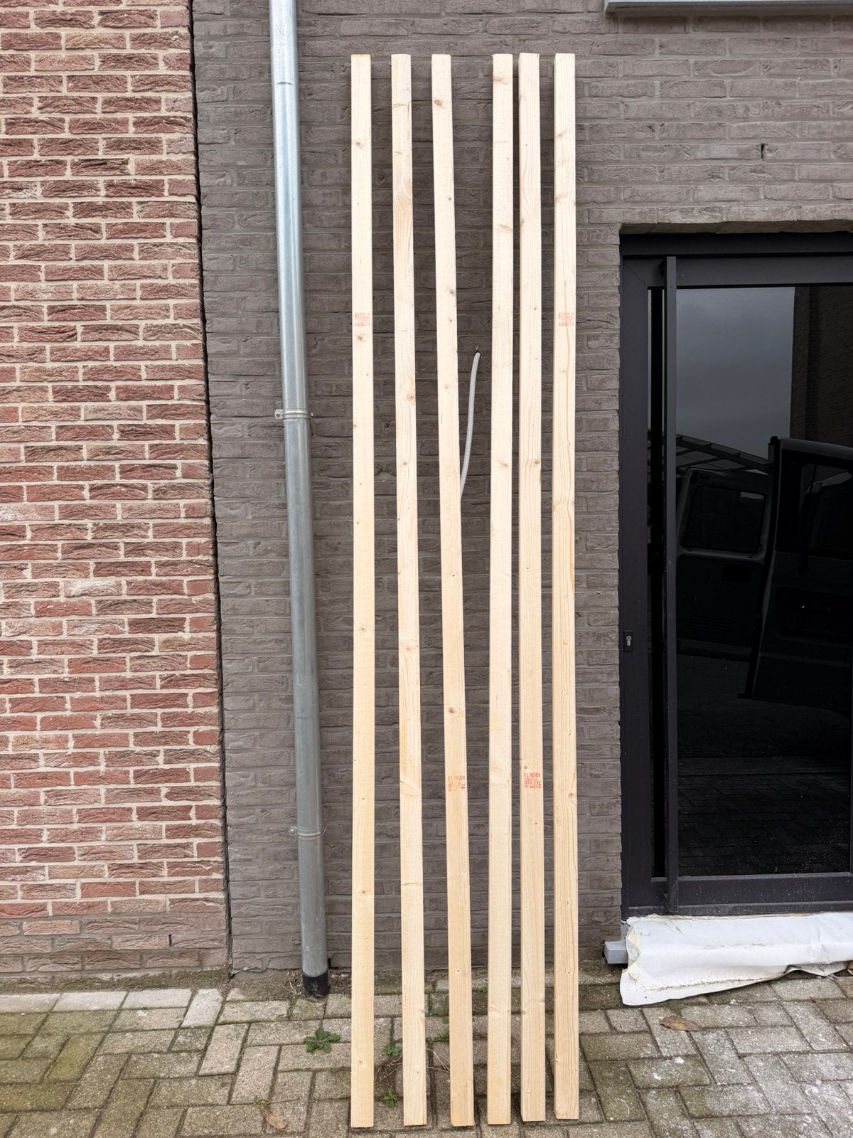 6 houten CLS-balken – 38  58 mm – 3 meter, Doe-het-zelf en Bouw, Ophalen, 25 tot 50 mm, Nieuw, 300 cm of meer