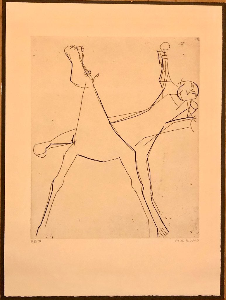 Marino Marini - gesigneerde/genummerde ets, Ophalen of Verzenden, Ets