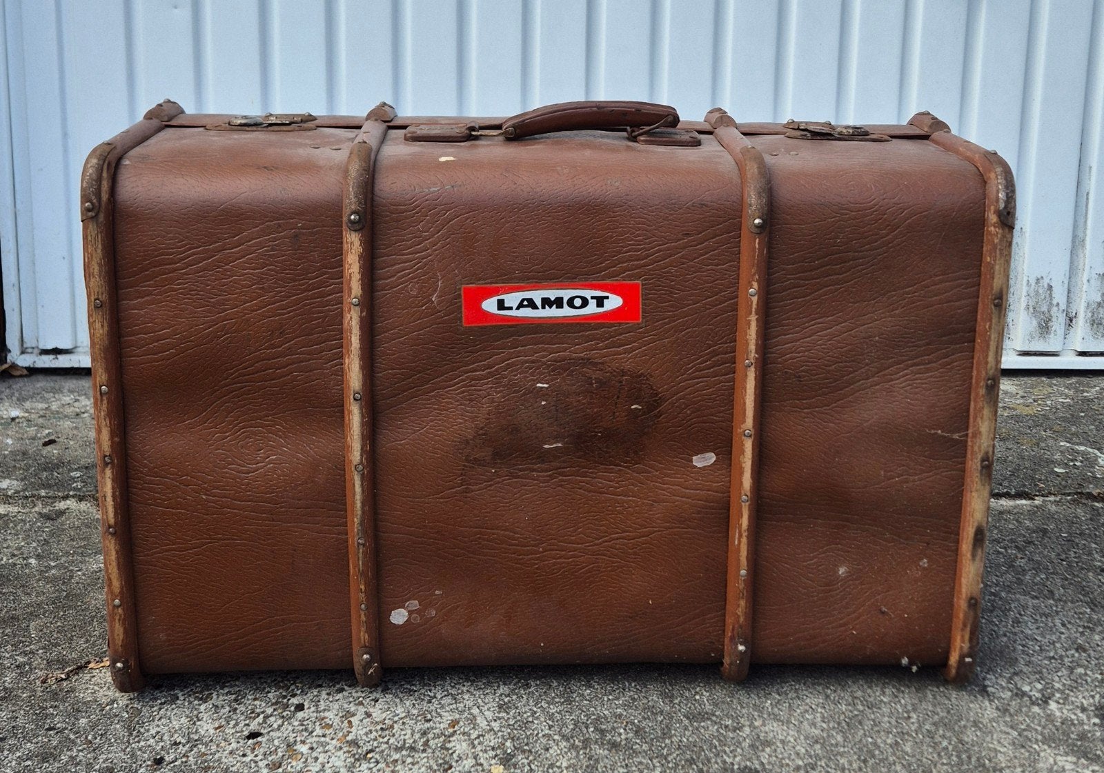 Vintage antieke koffer, Ophalen, Gebruikt, 20 tot 30 cm, Bruin