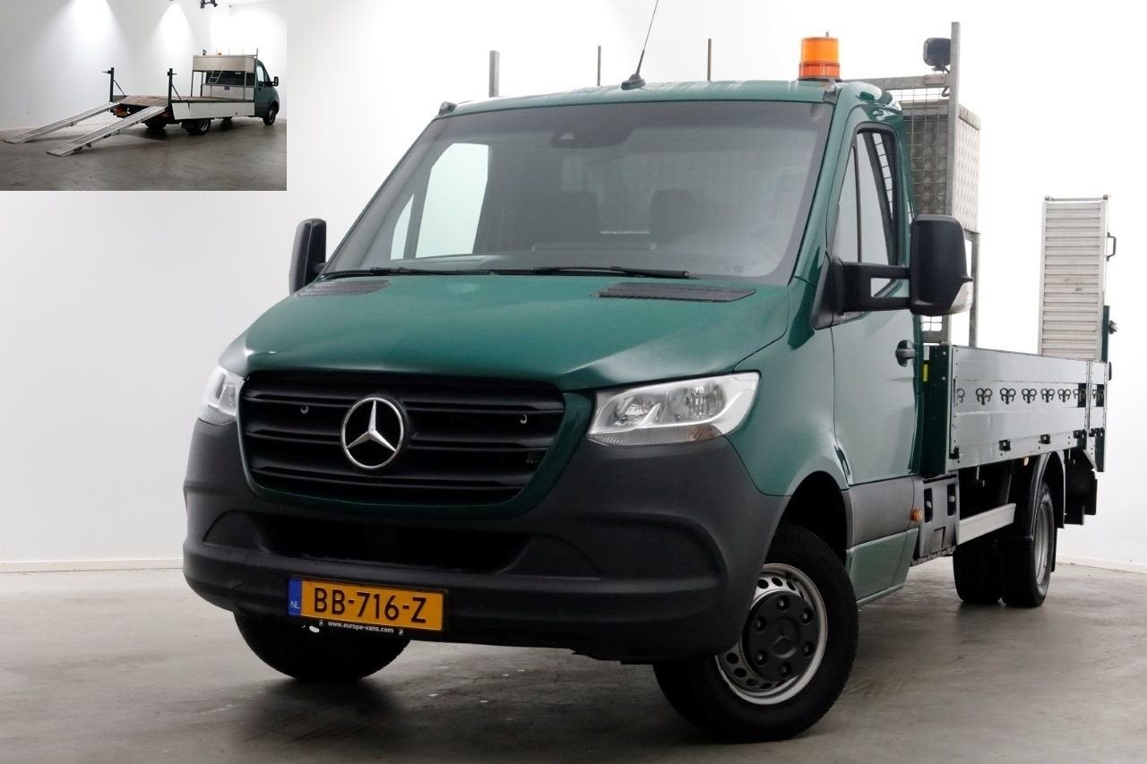 Mercedes-Benz Sprinter 516 CDI 163pk E6 Open Laadbak/Oprijwa, Auto's, Parkeercamera, Mercedes-Benz, Bedrijf, Onderhoudsboekje