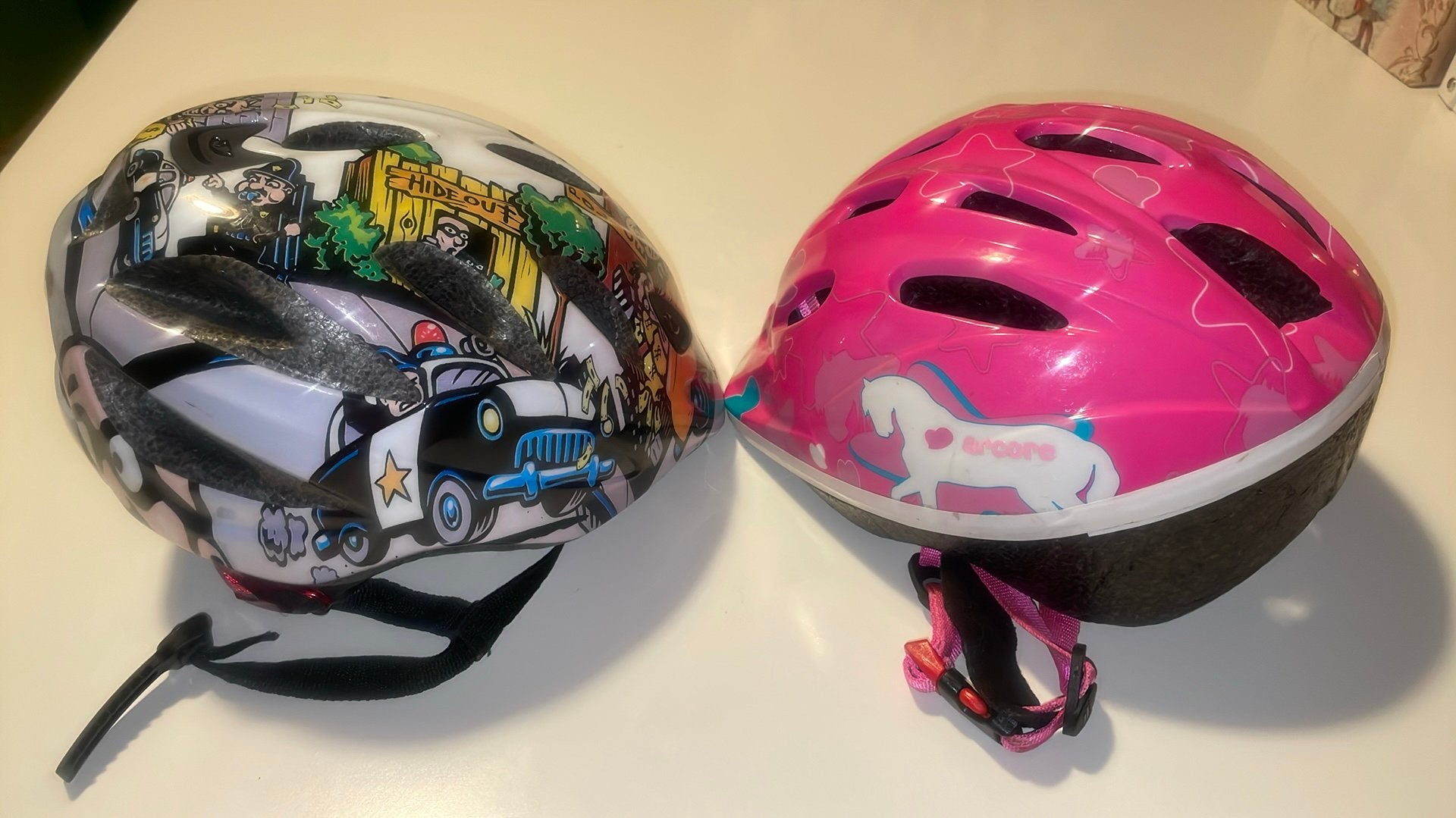 2 fietshelmen voor kinderen (6 maanden - 3 jaar), Fietsen en Brommers, Ophalen of Verzenden, Gebruikt, XXS, Jongen of Meisje