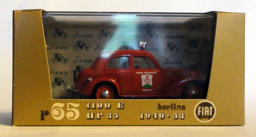 Brumm/Fiat 1100 Fire Brigade/ 1:43 /Neuf dans sa boîte, Enlèvement ou Envoi, Neuf, Voiture