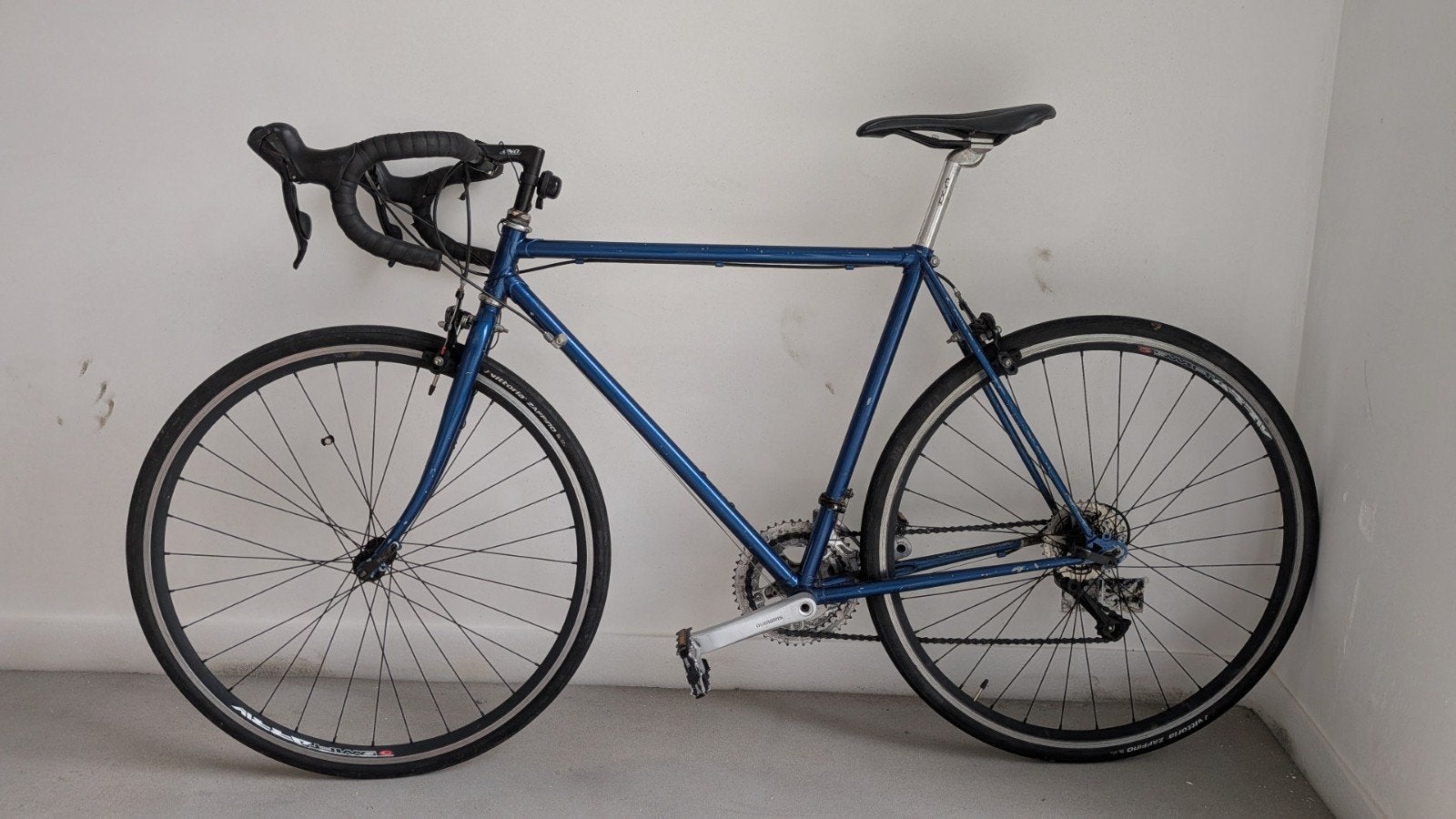 koersfiets - shimano sora, Fietsen en Brommers, 53 tot 57 cm, Ophalen, Gebruikt, Velgrem