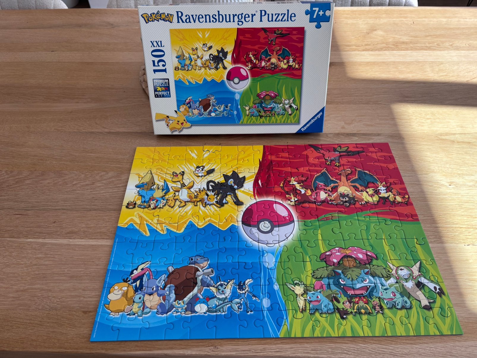 Puzzle Pokémon Ravensburger - 150 pièces XXL 7+ Complet, Enlèvement, Comme neuf