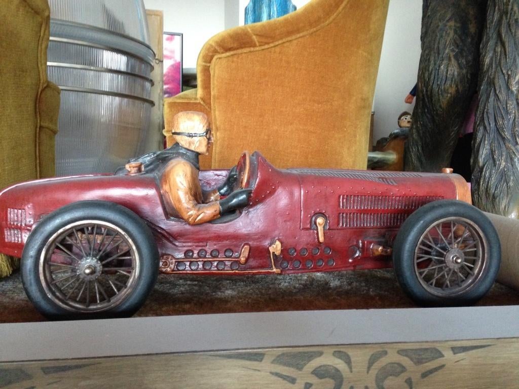 retro vintage racewagen, Ophalen
