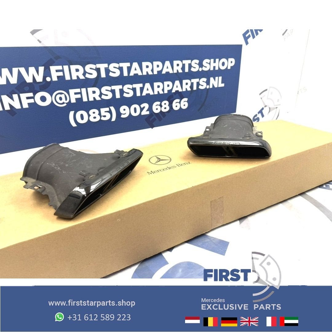 W213 S213 E63 AMG UITLAAT SIERSTUKKEN ZWART SET origineel Me, Utilisé, -, -, Enlèvement ou Envoi