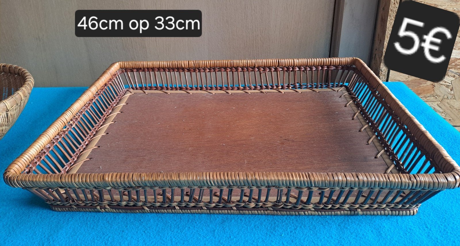 vintage mand, dienblad, Huis en Inrichting, Woonaccessoires | Dienbladen, Ophalen of Verzenden, Dienblad